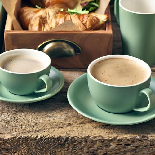 Genware Porcelain Matt Sage Saucer 16cm / 6.25inch, 182115MSG, Pack of 6 - Image 2