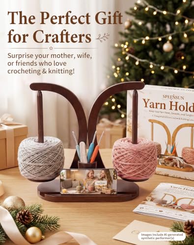 Image of SPEENSUN Tangle-Free Magnetic Double Yarn Holder for Crocheting
