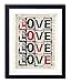 Love Love Love Love Typography Upcycled Vintage Dictionary Art Print 8x10