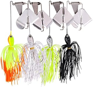 Sougayilang Fishing Lures Buzzbait Spinnerbait Topwater Lure for Bass Pike Fishing