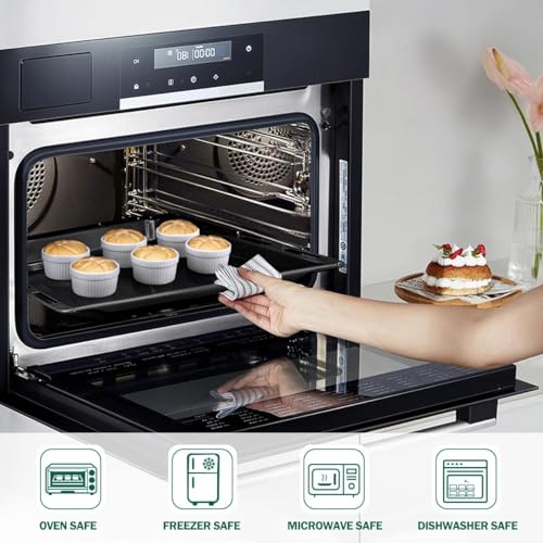 6.5CM White Porcelain Ramekins 85ML Baking Cups for Souffle Porcelain Souffle Dish for Small Cakes Creme Brulee Pudding and Ice Cream Sauce and Dips- Durable Pack of 6 - Image 4