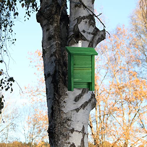 Relaxdays Bat Box, Large Safelodging for Wildlife HxWxD: 29x18x6, Animal Hotel, Sanctuary, Protect, Pine Wood, Green - Image 2
