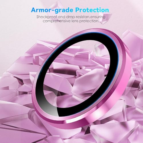 Image of NEXVEU PACK OF 2 Camera Lens Protector For IPHONE 16 /16 PLUS PINK UHD 9H Glass Camera lens, Anti Drop, Scratch Resistant, Case Friendly, Removable, Waterproof, Heavy Duty Camera Protector.