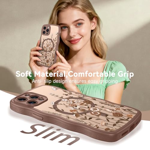 Coque iPhone 12 Pro Max fleurie avec bords ondulés GUAGUA - 6