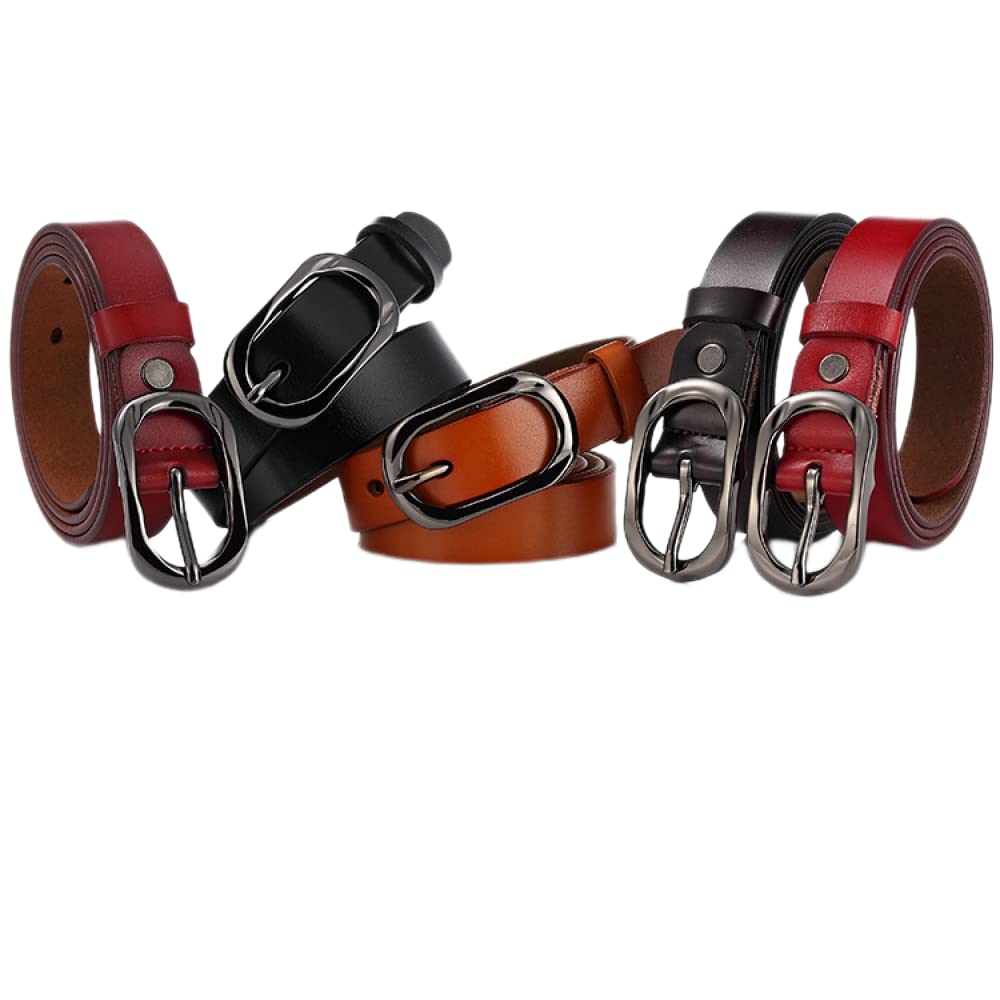 Cowhide Belt Pin Buckle Leather Belt Thin Pants Belt : Amazon.ca