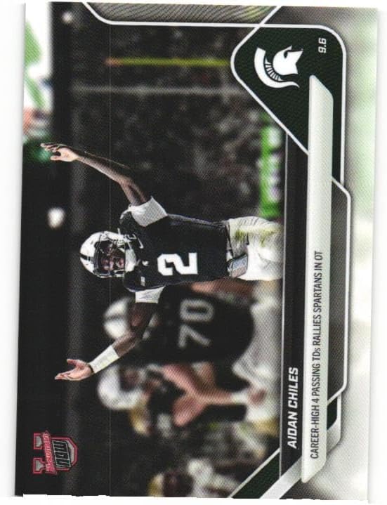 AIDAN CHILES 2025 Bowman University Now Football #9 Rookie Card RC Michigan State Spartans