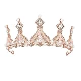 Tamaño: 13 x 6 cm. La corona está hecha de aleación duradera y diamantes de imitación de cristal brillante, estilos simples y generosos que son más fáciles de combinar, se pueden llevar fácilmente y son amigables con tu cabello.