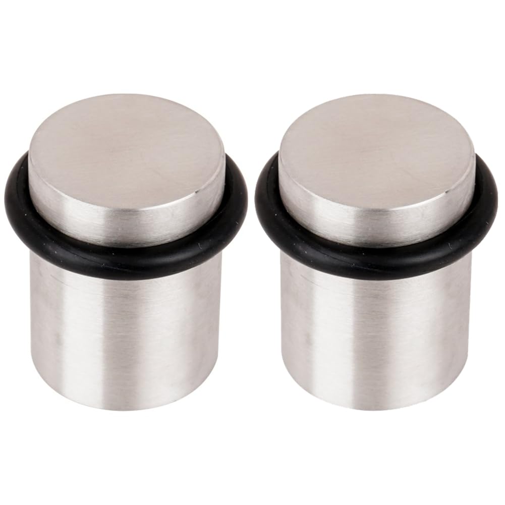 Aundhegrtt As Shown Silent Silicone Buffer Door Stop, Stainless Steel Glass Door Anti-Collision Stop, Wooden Door Limiter