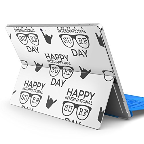 igsticker Surface pro7 (2019) pro6 pro2017 pro4 専用 スキンシール サーフェス ノートブック ノートパソコン カバー ケース フィルム ステッカー アクセサリー 保護 012460 サーフ めがね モノトーン