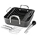Calphalon Contemporary Hard Anodized Nonstick 16-Inch Roasting Pan with Rack 5 pc. Set