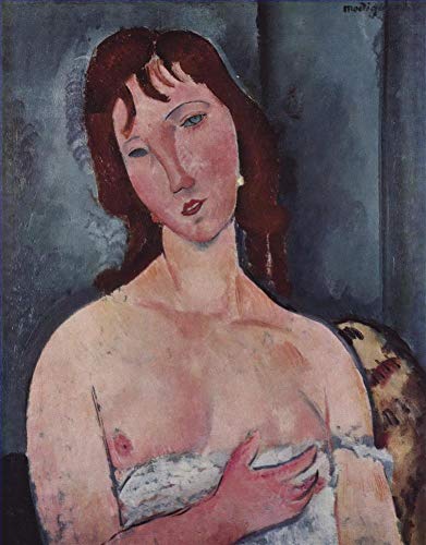 Peinture à l'huile jeune femme nue sur toile de collection d'art fait main