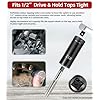 71670 Tap Socket Set Fits 5/8, 11/16, 3/4, 7/8 and 1 Taps, 1/2 Drive, Tap Sockets Adapter For Larger, M.C.T.I. Standard Taps, Large Tap Socket Wrench Set