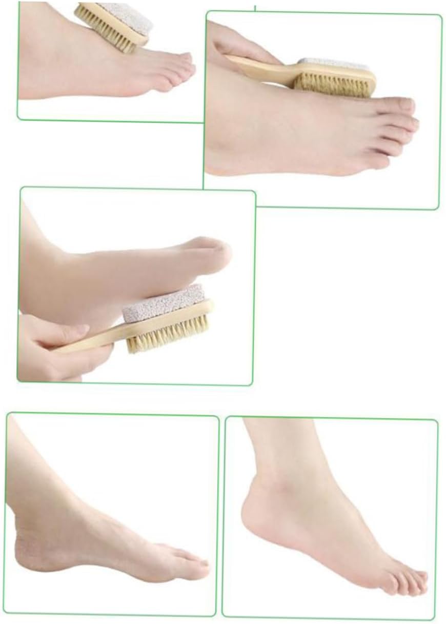 Foot Brush Double Side Foot File Pumice Stone Pedicure Tool for Dry Skin Removal