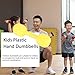 equlup Kids Dumbbells, Plastic Hand Dumbbells Kids Fitness Dumbbell Set Children Exercise Fitness Sport Toy Dumbbells Set for Kindergarten Kids (Yellow)