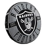 Northwest NFL Las Vegas Raiders Unisex-Adult Round Cloud Pillow, 15', Team Logo