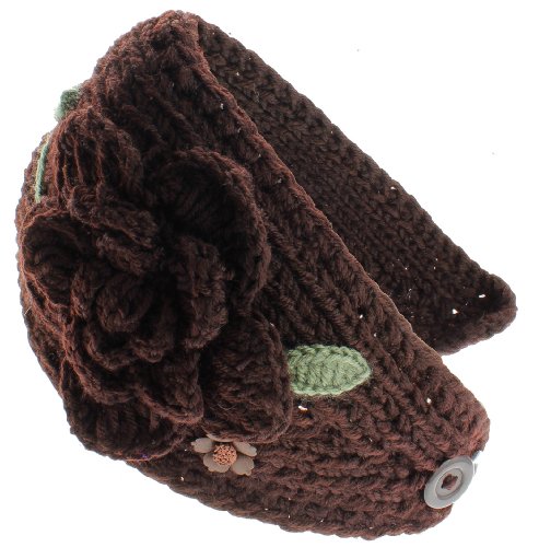 8829-20 NY Deal Knit Winter Headband Ear Warmer, Brown