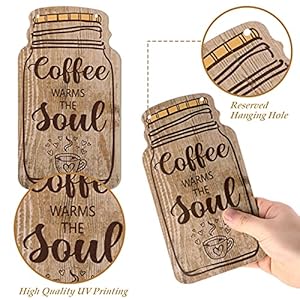 Jetec 4 Pieces Coffee Bar Decor Farmhouse Wood Sign Wall Hanging Plaque But First Coffee Table Plaque for Home Office Kitchen Wall Decor Jetec 4 Pieces Coffee Bar Decor Farmhouse Wood Sign Wall Hanging Plaque But First Coffee Table Plaque for Home Office Kitchen Wall Decor
