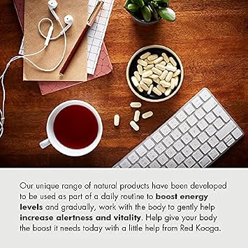 Red Kooga Ginseng Multivitamins and Minerals, with Vitamins B2, B6 and 12 and Niacin, Zinc and Iron, Pack of 32 Tablets