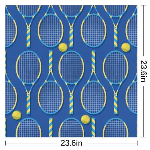 Tennis Balls Sport Square Silk Scarf for Women Fashion Printed Satin Neck Silk Satin Bandana Lightweight Neckerchief Hair Wrap Scarves 23.6" x 23.6"2