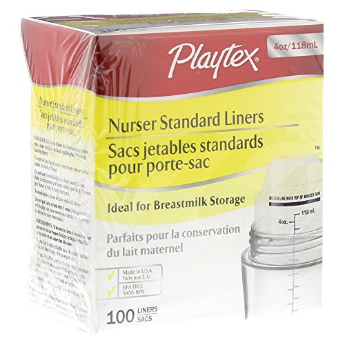 Sacs Playtex standard 118 ml par 100 pour les repas en voyage