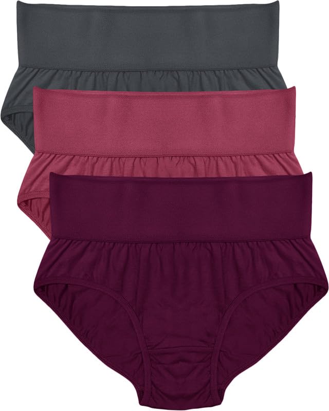 dressably Soft & Comfy Hipster Panties for Women - Pack of 3, 100% Pure Cotton, Wide Elastic Waistband, Multicolor, Perfect for Everyday Wear-picture-17