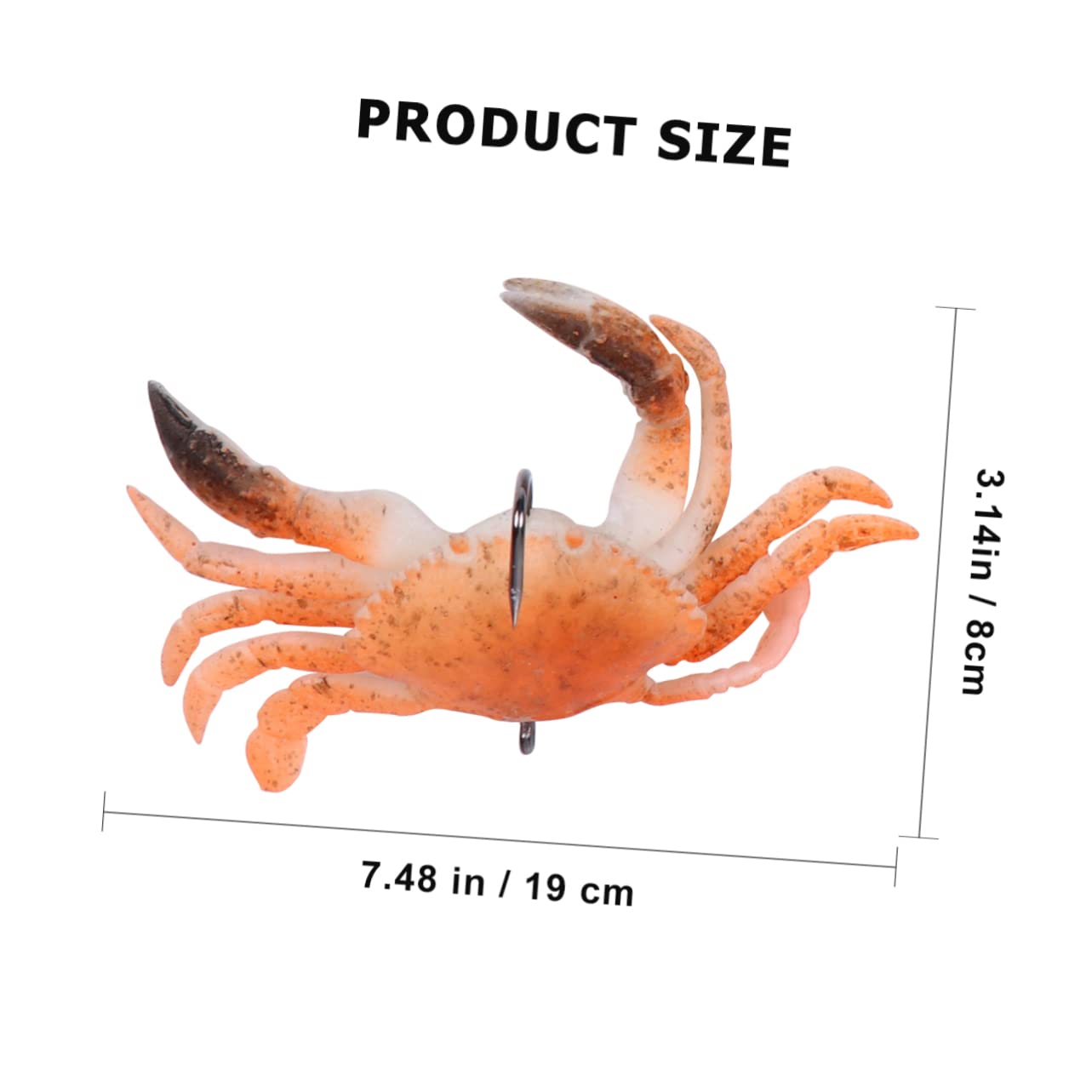 6 Piezas Cebo De Cangrejo Cubiertas De Micrófono Cebos para Cangrejos Anzuelo De Cangrejo Cebos Blandos para Peces Trucha Señuelos 10cm De Polivinilo Pesca De Mar Profundo