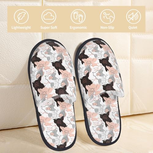 Pigs Print House Slippers For Women And Men,Soft Slippers With Memory Foam,Non-Slip Indoor Home Shoes2