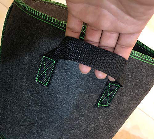 Hortipots Fabric Pots 3 Gallon Non So Floppy Air Pruning Smart Grow Bags Black Gray (Pack Of 10) #TOP4