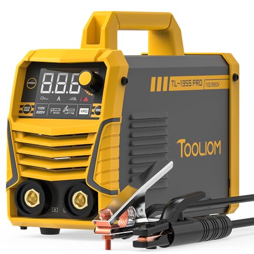 Image of TOOLIOM 195A Stick Welder 110/220V Dual Voltage Lift TIG Welder LCD Display IGBT Inverter with Hot Start Arc Force VRD Welding Machine fits 5/32in. (4mm) Welding Rods