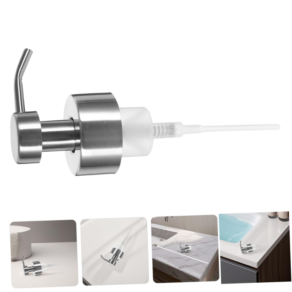 NULYLU Hand Soap Pump Dispenser Metal Pump Head for Shampoo Bottles Foam Soap Lotion Dispenser