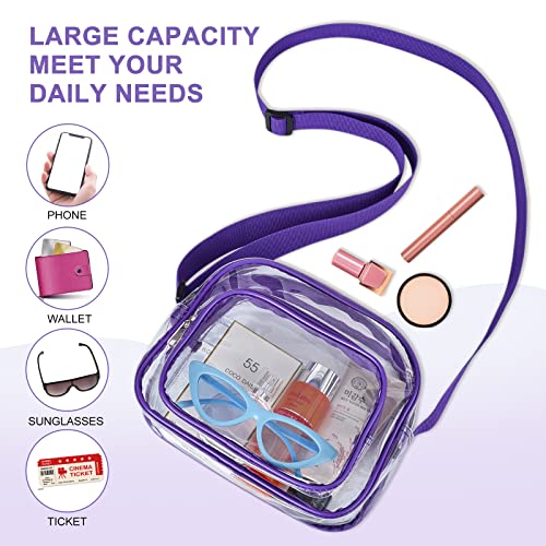 Image of Oraben Clear Bag for Stadium Events Clear Purse Stadium Bag Satchel Handbags for Sports Events Concerts Festivals