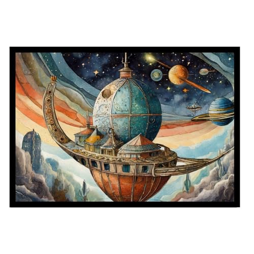 GAEKKO Quadro da parete Adventure Dreamreis su vetro acrilico con cornice in vetro acrilico 30 x 20 cm