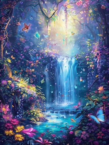 Coloriage par numéro adulte paysage grand format 100x130cm