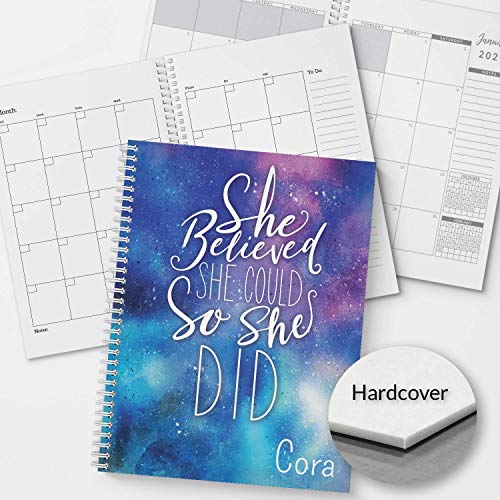 She Believed Personalized Inspirational Monthly and Weekly HARDCO...