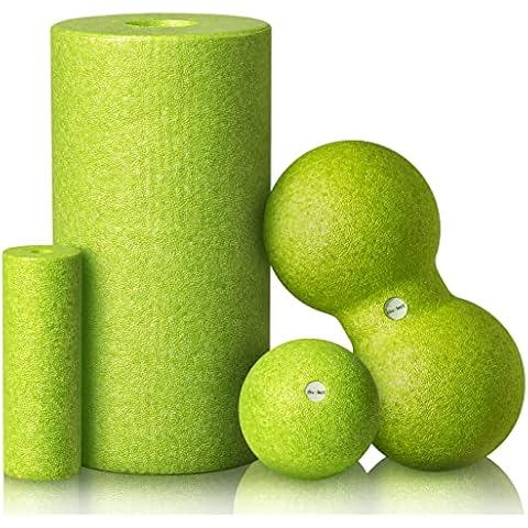 HBselect Faszienrolle Faszienball Duoball Faszien Set Wirbelsäule Rücken Beine Nacken Brust Massagerolle Roll Ball Cover