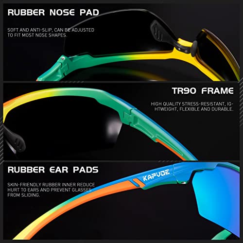 KAPVOE Sports Sunglasses Polarized Cycling Glasses Baseball Running Mountain Bike Triathlon Golf MTB for Men Women - K87 - Image 4