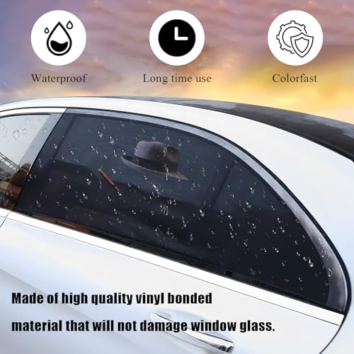 Image of DXNQ Fedora and Cigar Window Decal, Funny Driving Fake with Hat and Cigar Car Stickers, Waterproof Driving Crooner Decals for Vehicle Window Windshield, Car Decor Accessories (Style A)