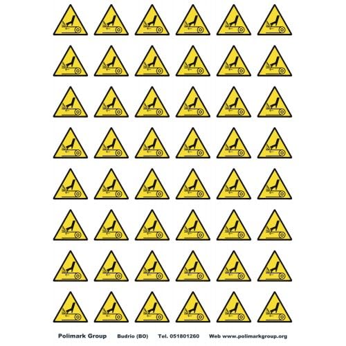 Panneaux de danger - Signalisation de sécurité - Pictogrammes adhésifs prédécoupés en PVC Format A4 - Adhésif HI-GRIP de haute qualité (D'abrasion - 30...