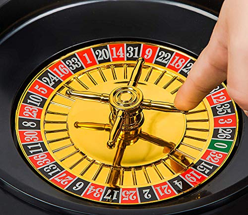 Image of House of Quirk Drinking Game Set with Spinning Wheel, Balls and Shot Glasses - 2 Balls and 16 Shot Glasses, Multicolour