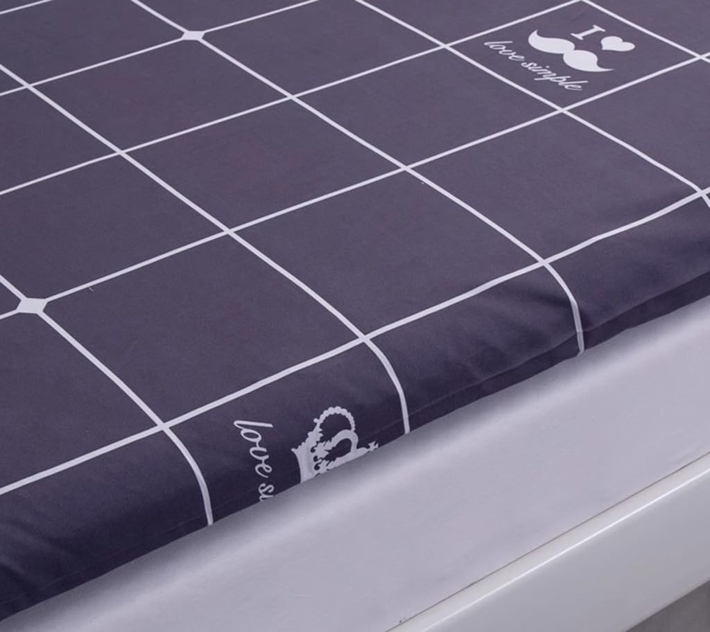 F,60 * 200CM,Giapponese Lavabile Morbido Futon Pavimento Materasso Copertura con Cerniera Completamente Chiuso Materasso Protettore, può Essere Utilizzato Anche per Copertine