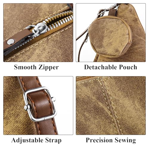 Bolso Hobo para Mujer, Tote con 2 Correas Ajustables miniatura 5
