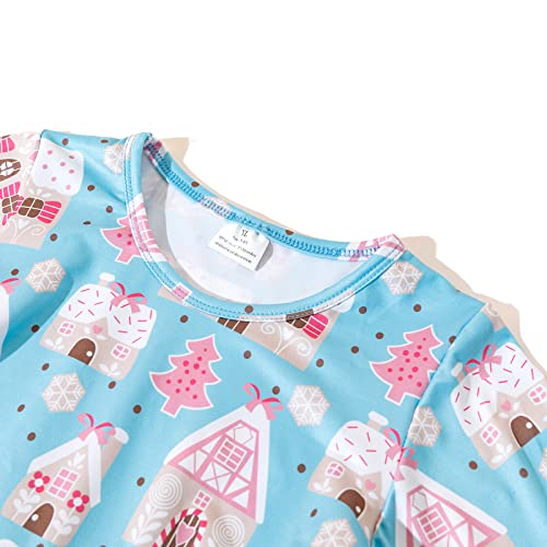 Christmas Toddler Girls Dress Snowman Polar Bear Winter Long Sleeves Dress2