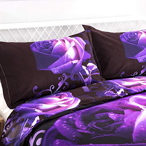 Set copripiumino viola Set copripiumino rosa Set