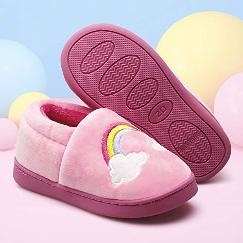 Centipede Demon ZT-CDM02PINK-20 Plush Warm Slippers For Girls Boys Kids Toddlers Winter Fur Lined Indoor House Home Shoes 11-12 Little Kid thumb #6