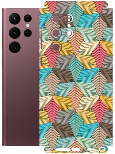 Image of AtOdds - Full Body Back Screen Guard Protector Film - Lamination Wrap Skin Sticker Compatible with Samsung Galaxy S22 Ultra | Scratchproof Matte Finish (Autumn)