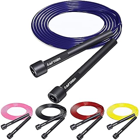 AFTREN Skipping Rope Adult Fitness Jump Rope Gym Workouts & outdoor Training for Fat Burning Boxing, MMA Exercises Speed Fitness Weighted Skipping Ropes for Women & Men (Blue) Cover