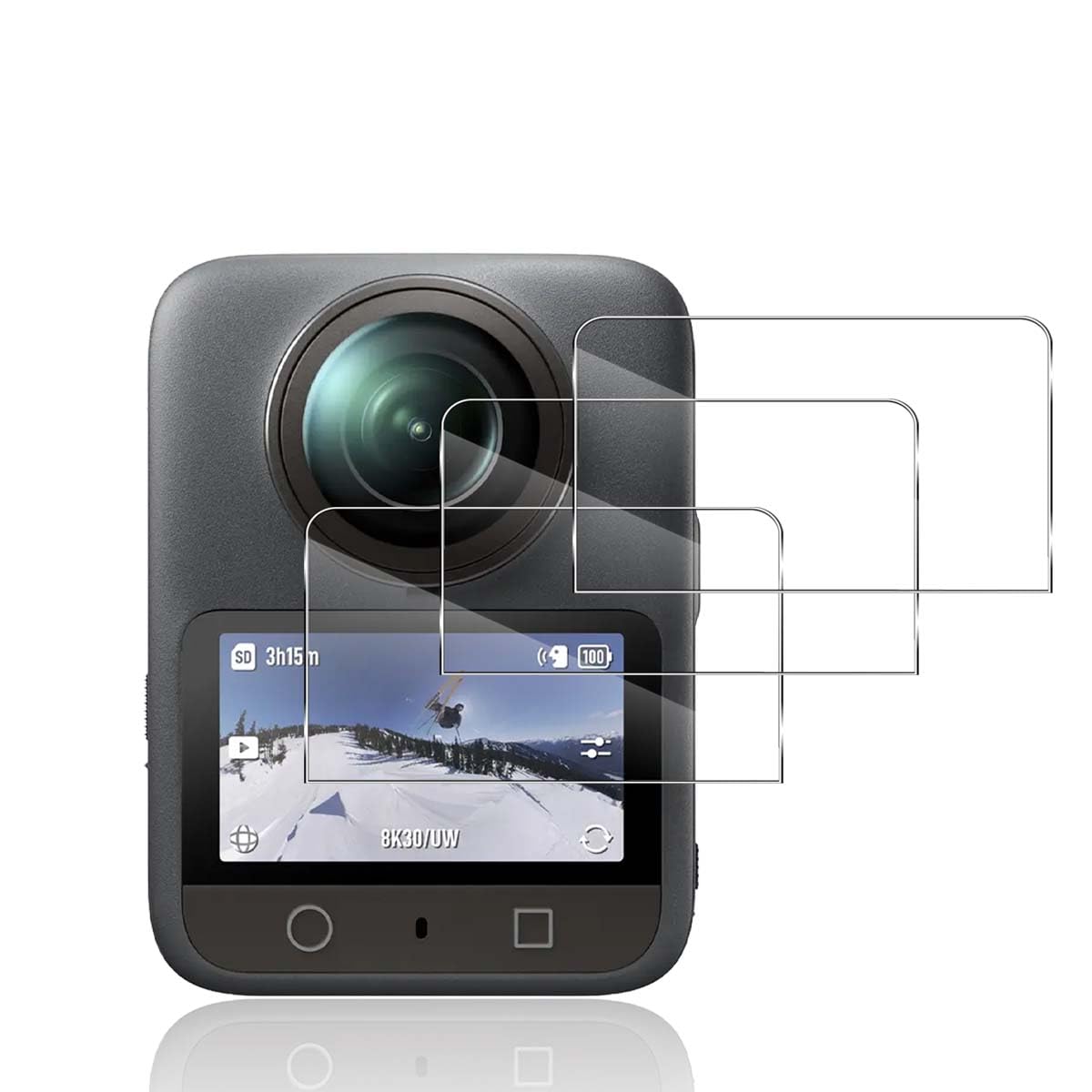 Locofun Schutzfolie für DJI Osmo 360 für Panzerglas, 9H Härte Displayschutz Panzer Schutz Glas, [3 Stück] Anti-Kratzer Displayschutzfolie Schutzglas