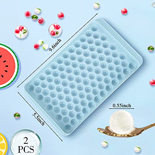 Spedol Mini Ice Cube Tray 104 * 2 Pcs Round Ice Tray For Freezer (C01-Blue) #TOP3