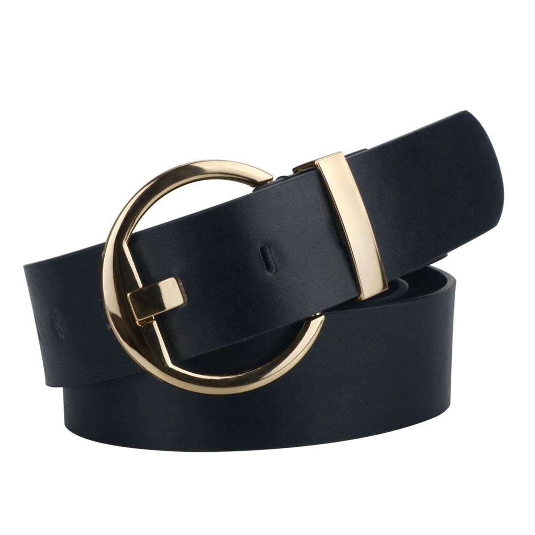 ALPHYLYWomen’s Leopard Print Leather Belts for Women, Cheetah Print Belt, Width 1.46"