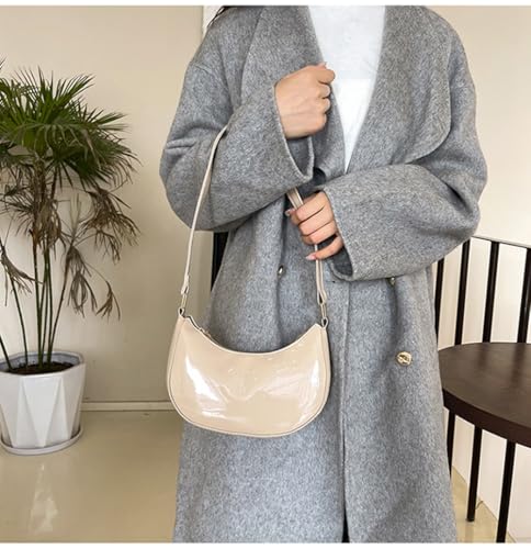 Image of Patent Leather Evening Purse Shiny Clutch MINI Hobos Armpit Shoulder Bag